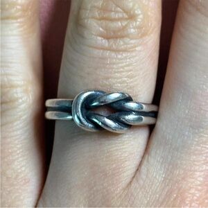 James Avery Sterling Silver Original Lovers' Knot Ring Size 7 Retired